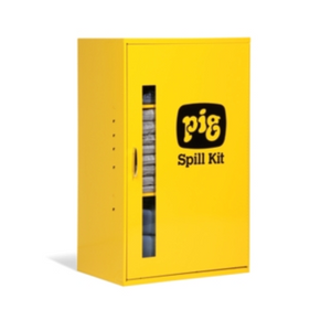 Kit antiderrames PIG® en gabinete grande para montaje en pared - KIT228