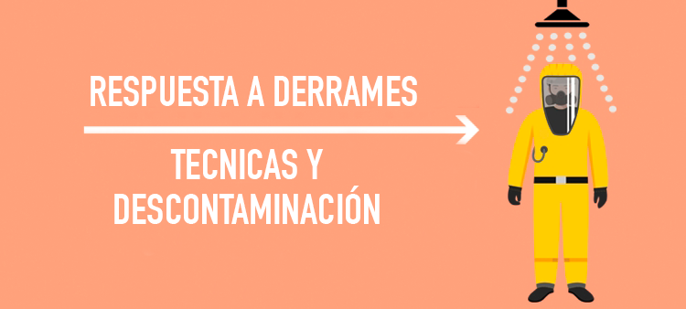 Técnicas y descontaminación para derrames