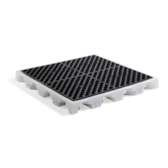 Plataforma Modular Antiderrames Para Bidones – Bandeja De Polietileno 66x36x12 Cm, Con Rejilla De Drenaje, Apilable